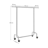 NNEDSZ Clothes Rack Wheels Chrome Extendable, 136 kg load