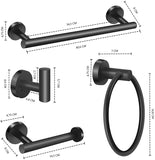 NNEDSZ 4 Piece Stainless Steel-Towel Rack Set Wall Mount with Brushed Finish for Bathroom