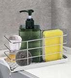 NNEDSZ Sink Caddy Sponge Holder with Auto Freesanting Overflow for Kitchen and Bathroom