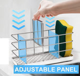 NNEDSZ Sink Caddy Sponge Holder with Auto Freesanting Overflow for Kitchen and Bathroom
