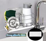 NNEDSZ Sink Caddy Sponge Holder with Auto Freesanting Overflow for Kitchen and Bathroom
