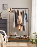 NNEDSZ Clothes Rack Rustic Brown Black