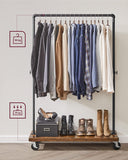 NNEDSZ Clothes Rack Rustic Brown Black