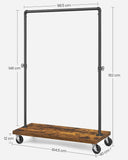 NNEDSZ Clothes Rack Rustic Brown Black