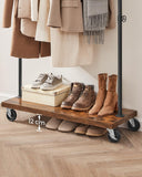 NNEDSZ Clothes Rack Rustic Brown Black