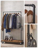 NNEDSZ Clothes Rack Rustic Brown Black