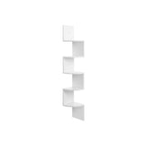 NNEDSZ Corner Shelf 5-Tier Zigzag Wall Mount, White