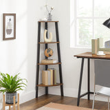 NNEDSZ Corner Shelf 4 Tier Industrial Storage Rack