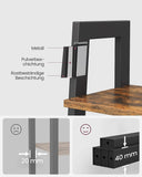 NNEDSZ 5-Tier Industrial Bookcase, Rustic Brown