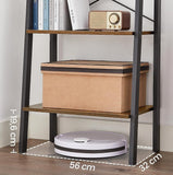 NNEDSZ 5-Tier Industrial Bookcase, Rustic Brown