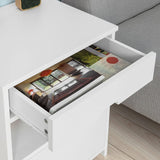 NNEDSZ White Bedside Table with 2 Drawers