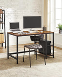 NNEDSZ Computer Desk 2 Shelves Rustic, Brown Black