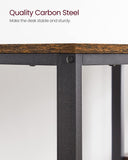 NNEDSZ Computer Desk 2 Shelves Rustic, Brown Black