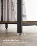 NNEDSZ Computer Desk 2 Shelves Rustic, Brown Black