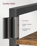 NNEDSZ Small 6-Tier Industrial Bookshelf, Rustic Brown, Black