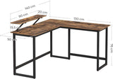 NNEDSZ L-Shaped Computer Desk Industrial Corner