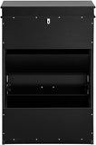 NNEDSZ Shoe Cabinet 2 Drawers Storage Cupboard Black
