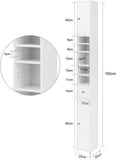 NNEDSZ White Tall Bathroom Cabinet High Storage