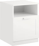 NNEDSZ Bedside Table Shelf Drawer, White