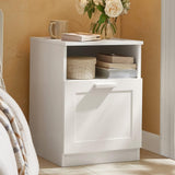 NNEDSZ Bedside Table Shelf Drawer, White