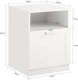 NNEDSZ Bedside Table Shelf Drawer, White