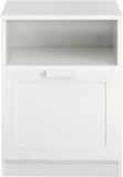 NNEDSZ Bedside Table Shelf Drawer, White