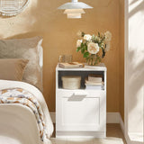 NNEDSZ Bedside Table Shelf Drawer, White