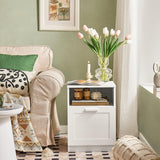 NNEDSZ Bedside Table Shelf Drawer, White