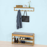 NNEDSZ Bamboo Shoe Bench Drawers Lift Top