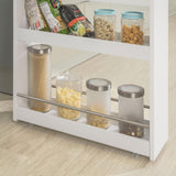 NNEDSZ Slimline Rolling Storage Shelf, White