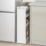 NNEDSZ Slimline Rolling Storage Shelf, White