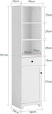 NNEDSZ Tall Bathroom Storage Cabinet 3 Shelves, White
