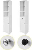 NNEDSZ Tall Bathroom Storage Cabinet 3 Shelves, White