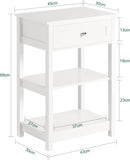NNEDSZ Bedside Table with Drawer Shelves