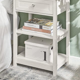 NNEDSZ Bedside Table with Drawer Shelves