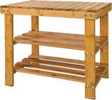 NNEDSZ Bamboo Shoe Bench Rack Storage with shelves