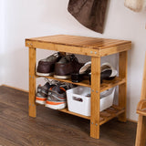 NNEDSZ Bamboo Shoe Bench Rack Storage with shelves