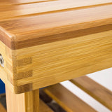 NNEDSZ Bamboo Shoe Bench Rack Storage with shelves