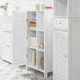 NNEDSZ Bathroom Storage Cabinet 3 Shelves 1 Door