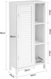 NNEDSZ Bathroom Storage Cabinet 3 Shelves 1 Door