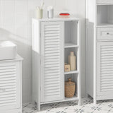 NNEDSZ Bathroom Storage Cabinet 3 Shelves 1 Door