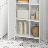 NNEDSZ Bathroom Storage Cabinet 3 Shelves 1 Door