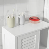 NNEDSZ Bathroom Storage Cabinet 3 Shelves 1 Door