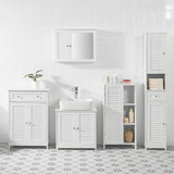 NNEDSZ Bathroom Storage Cabinet 3 Shelves 1 Door