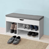 NNEDSZ Padded Shoe Bench Lift Up Storage