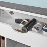 NNEDSZ Padded Shoe Bench Lift Up Storage