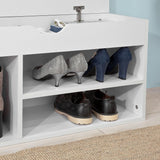 NNEDSZ Padded Shoe Bench Lift Up Storage
