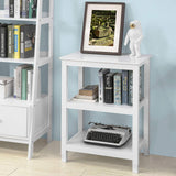 NNEDSZ Console Table 3 Shelves, White