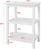 NNEDSZ Console Table 3 Shelves, White