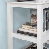 NNEDSZ Console Table 3 Shelves, White